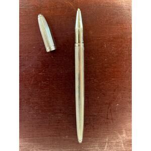 Tiffany & Co Sterling Silver Ribbed Ballpoint Pen Classic Fluted Design